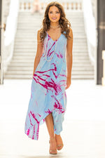 Load image into Gallery viewer, Blue vacation dress
