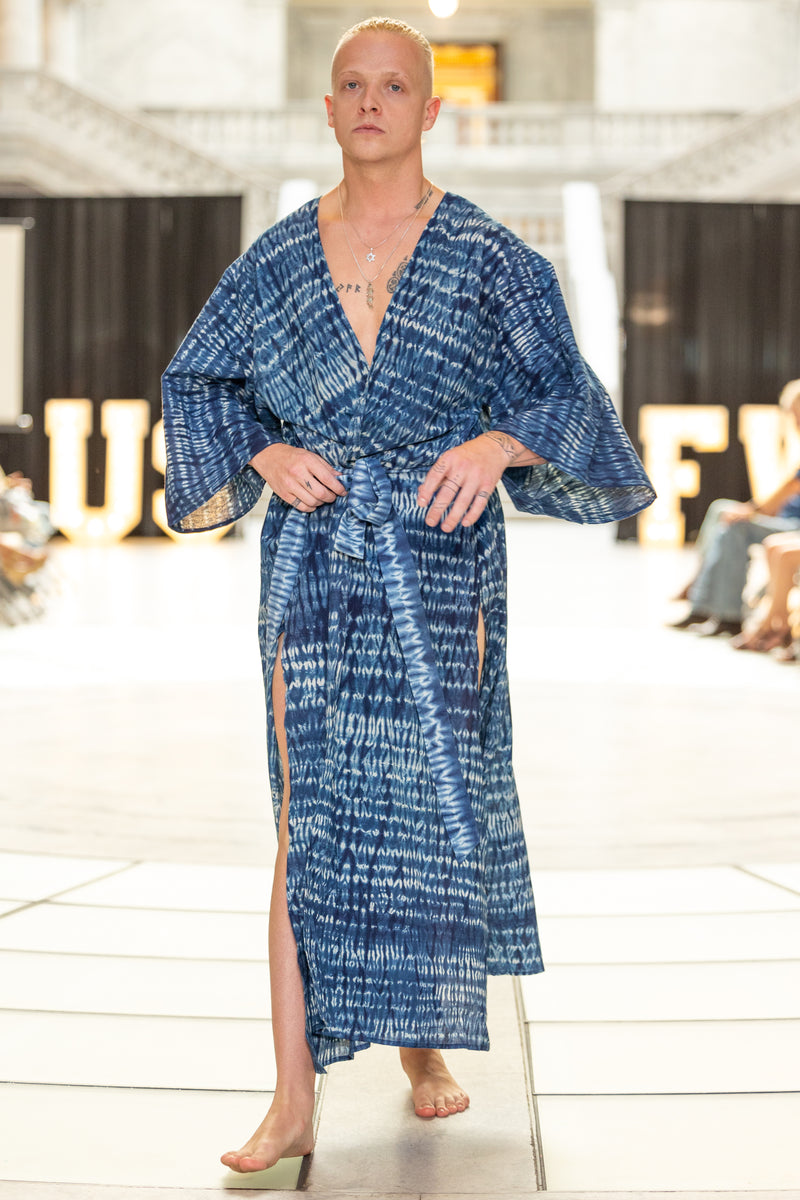 Robes For Men, bathrobes for men, blue robe – kaftanbuzz