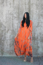 Load image into Gallery viewer, Orange Hand Tie Dyed Kaftan

