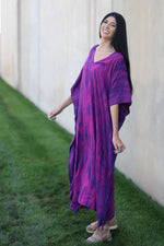 Load image into Gallery viewer, Tie Dye Kaftan Dress, Caftan For Women, Plus Size Kaftan Dress, Maxi Kaftan Dress,
