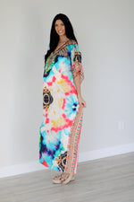 Load image into Gallery viewer, Abstract print caftan dress for women
