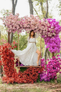 Enchanting Long Maxi Luxurious White Bohemian Caftan Dress - Fairy-Tale Elegance for Timeless Moments | Boho Chic Fashion