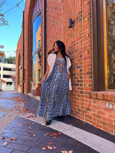 Fall Dress, Long moroccan dress with pockets