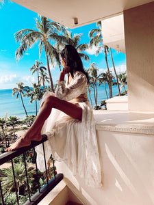 Enchanting Long Maxi Luxurious White Bohemian Caftan Dress - Fairy-Tale Elegance for Timeless Moments | Boho Chic Fashion