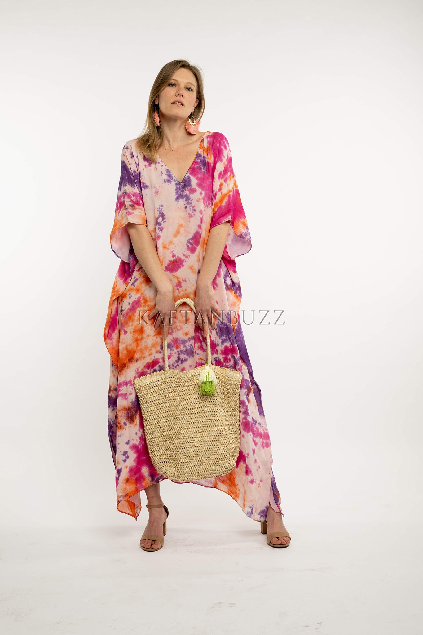 Casual Ladies Loose Long Dresses Maxi Printed Holiday Beach Dress