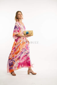 Casual Ladies Loose Long Dresses Maxi Printed Holiday Beach Dress