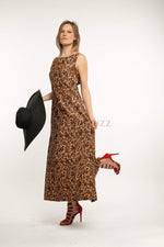 Load image into Gallery viewer, Mulberry paisley silk dress featuring boat neck
