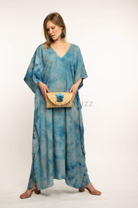Arctic blue caftan dress for women