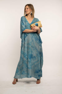 Arctic blue caftan dress for women