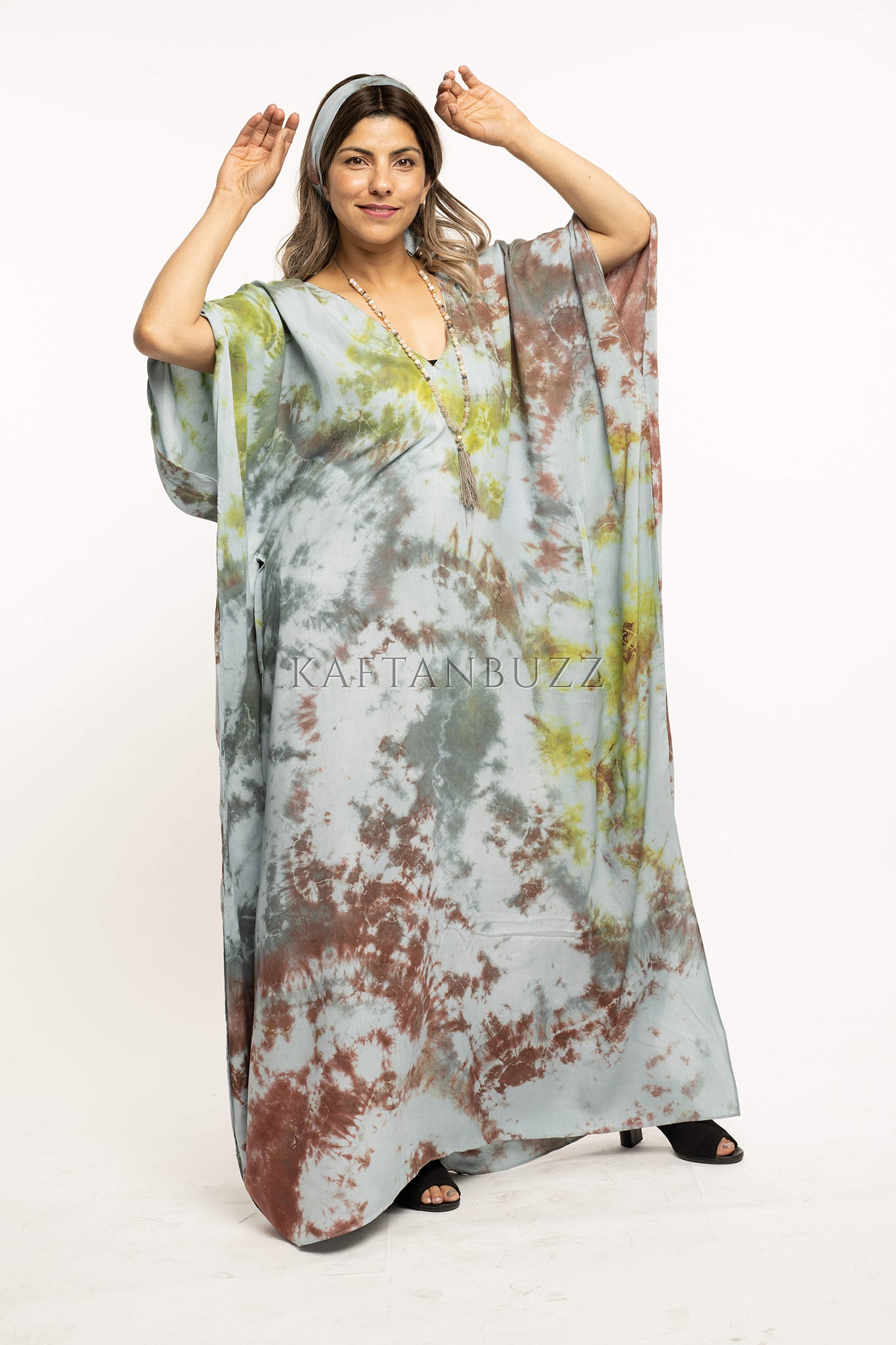 Hand-dyed caftans for women