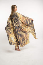 Load image into Gallery viewer, Tie dye kaftan kimono with pockets great summer caftan for loungewear perfect beach cover up
