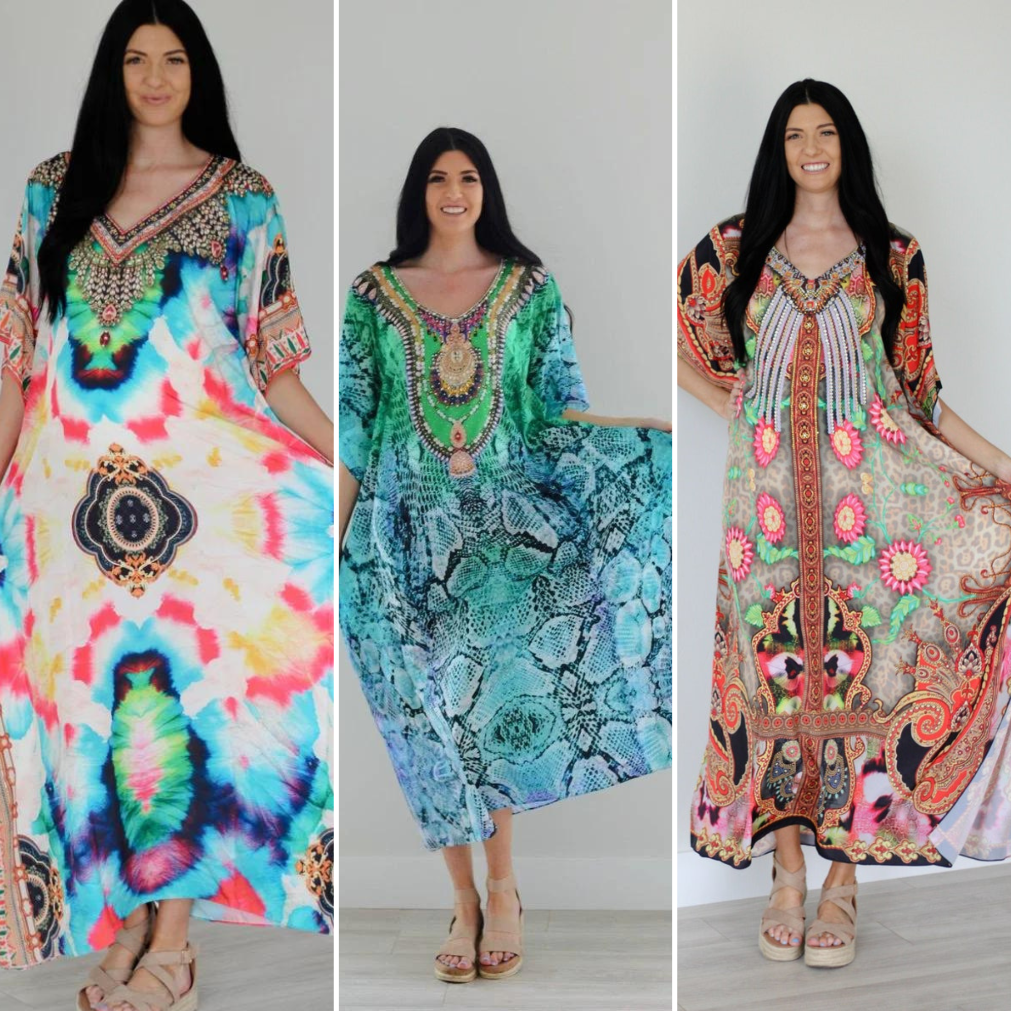 Pack Of 3 Caftans For Women, kaftans for women