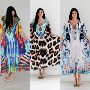 Pack Of 3 Caftans For Women, Plus Size Kaftan, bridesmaid caftans