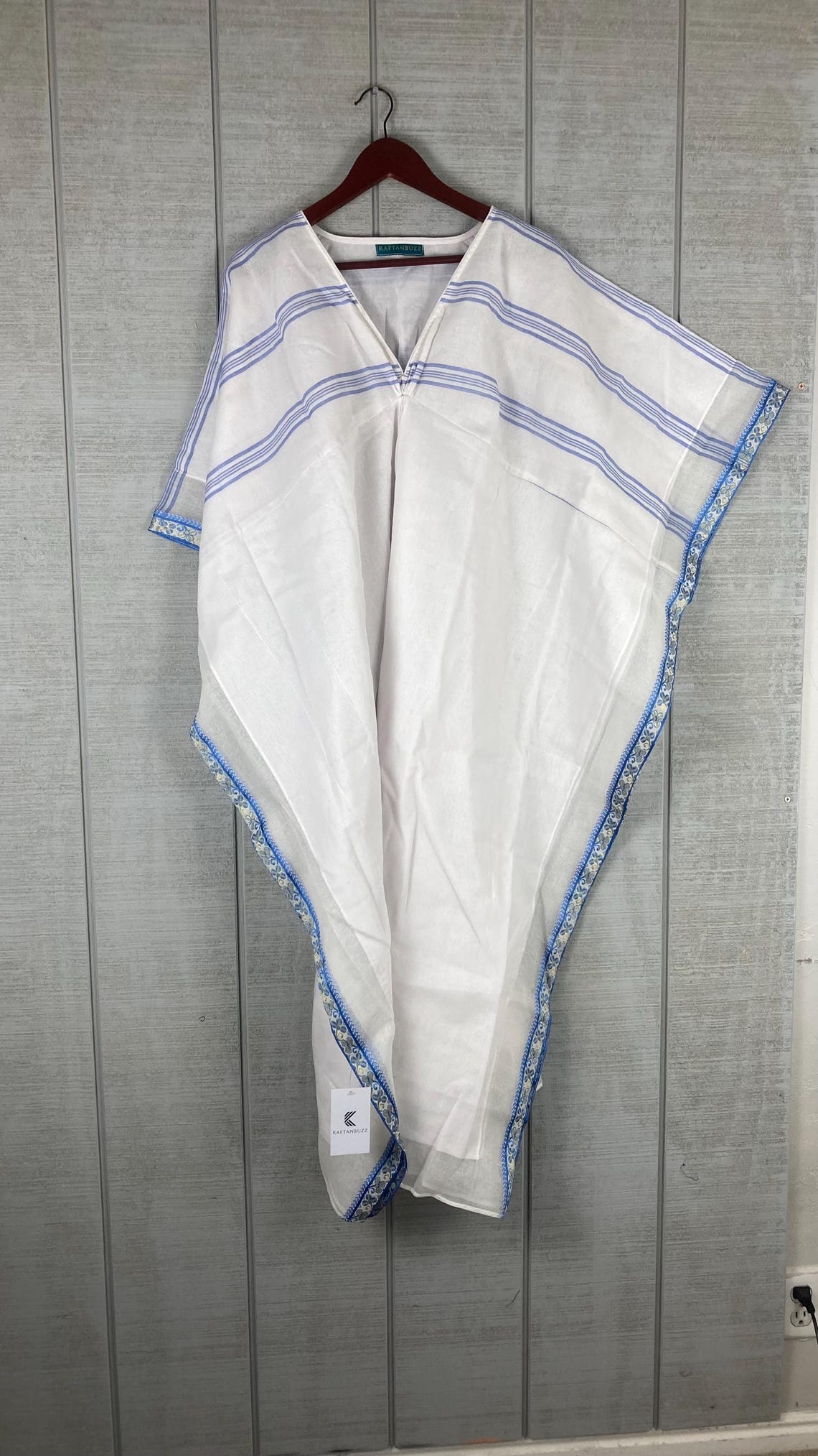 Boho Plus Size Indian Floral Cotton Kaftan | Summer Handmade Dress