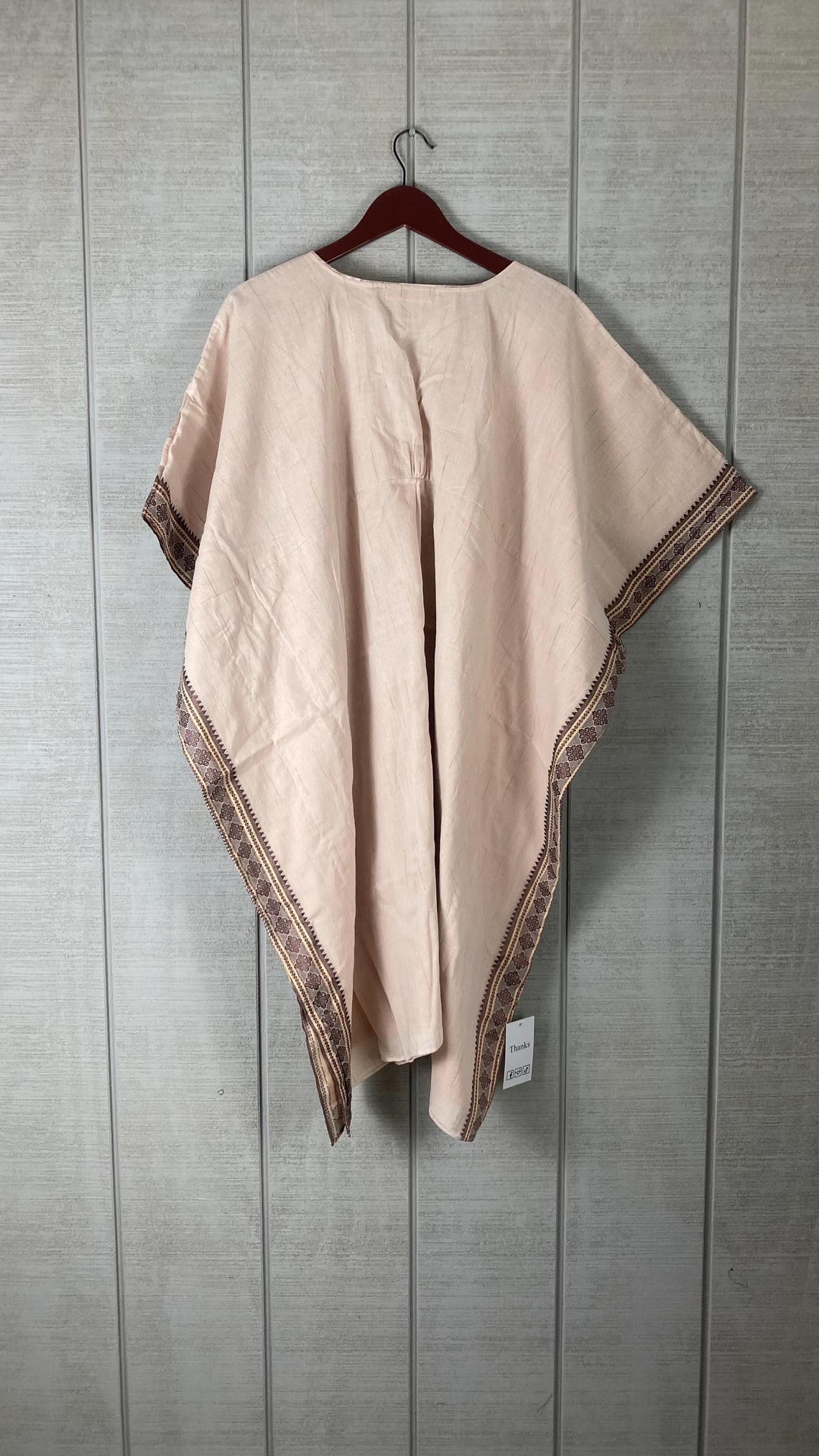 Cotton Caftan Dress | Plus Size Indian Floral Handmade Kaftan