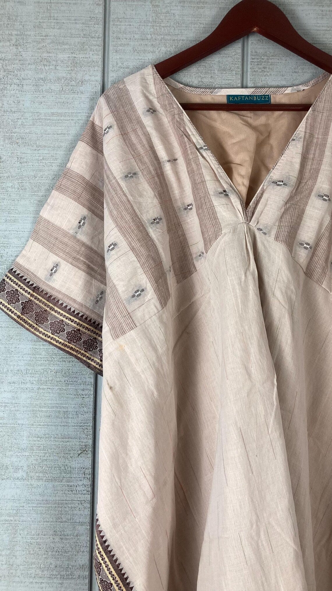 Cotton Caftan Dress | Plus Size Indian Floral Handmade Kaftan