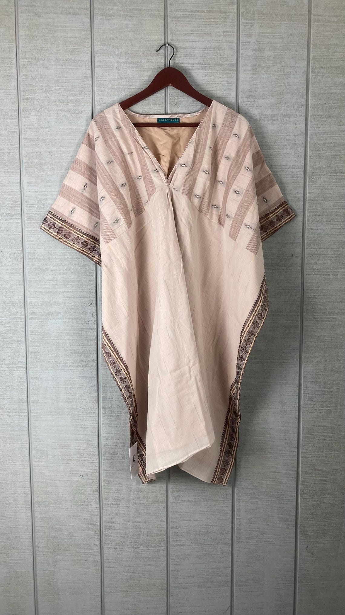 Cotton Caftan Dress | Plus Size Indian Floral Handmade Kaftan