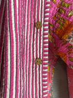 Load image into Gallery viewer, Boho Quilted Patchwork Jacket, Cotton kantha Jacket, Vintage Black Cotton Quilted Jacket, Reversible Women&#39;s Boho Coat, sustainable Gift (Copy) (Copy)
