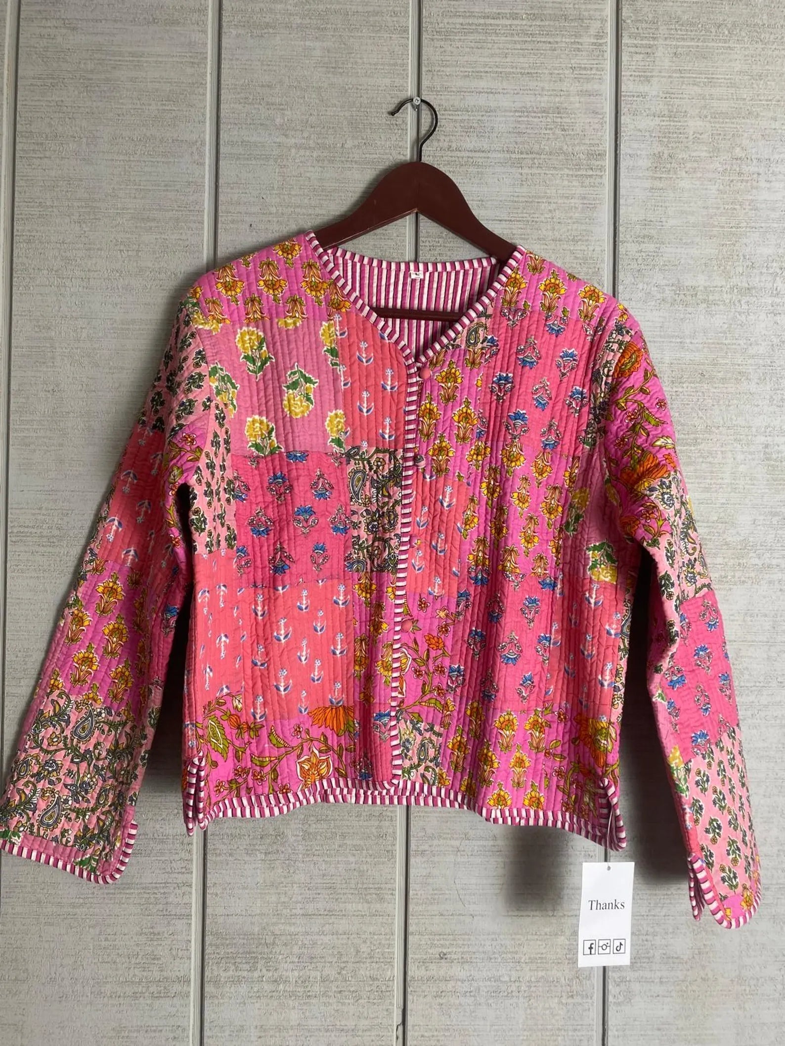 Boho Quilted Patchwork Jacket, Cotton kantha Jacket, Vintage Black Cotton Quilted Jacket, Reversible Women's Boho Coat, sustainable Gift (Copy) (Copy)