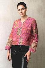 Load image into Gallery viewer, Boho Quilted Patchwork Jacket, Cotton kantha Jacket, Vintage Black Cotton Quilted Jacket, Reversible Women&#39;s Boho Coat, sustainable Gift (Copy) (Copy)
