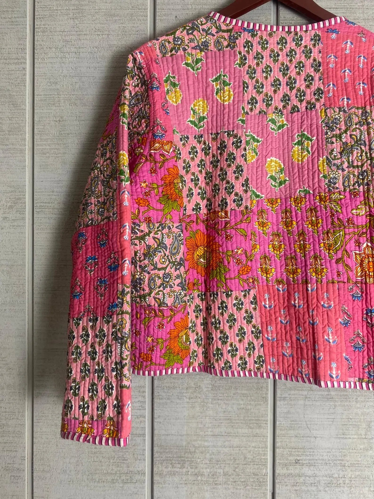 Boho Quilted Patchwork Jacket, Cotton kantha Jacket, Vintage Black Cotton Quilted Jacket, Reversible Women's Boho Coat, sustainable Gift (Copy) (Copy)