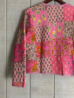 Load image into Gallery viewer, Boho Quilted Patchwork Jacket, Cotton kantha Jacket, Vintage Black Cotton Quilted Jacket, Reversible Women&#39;s Boho Coat, sustainable Gift (Copy) (Copy)
