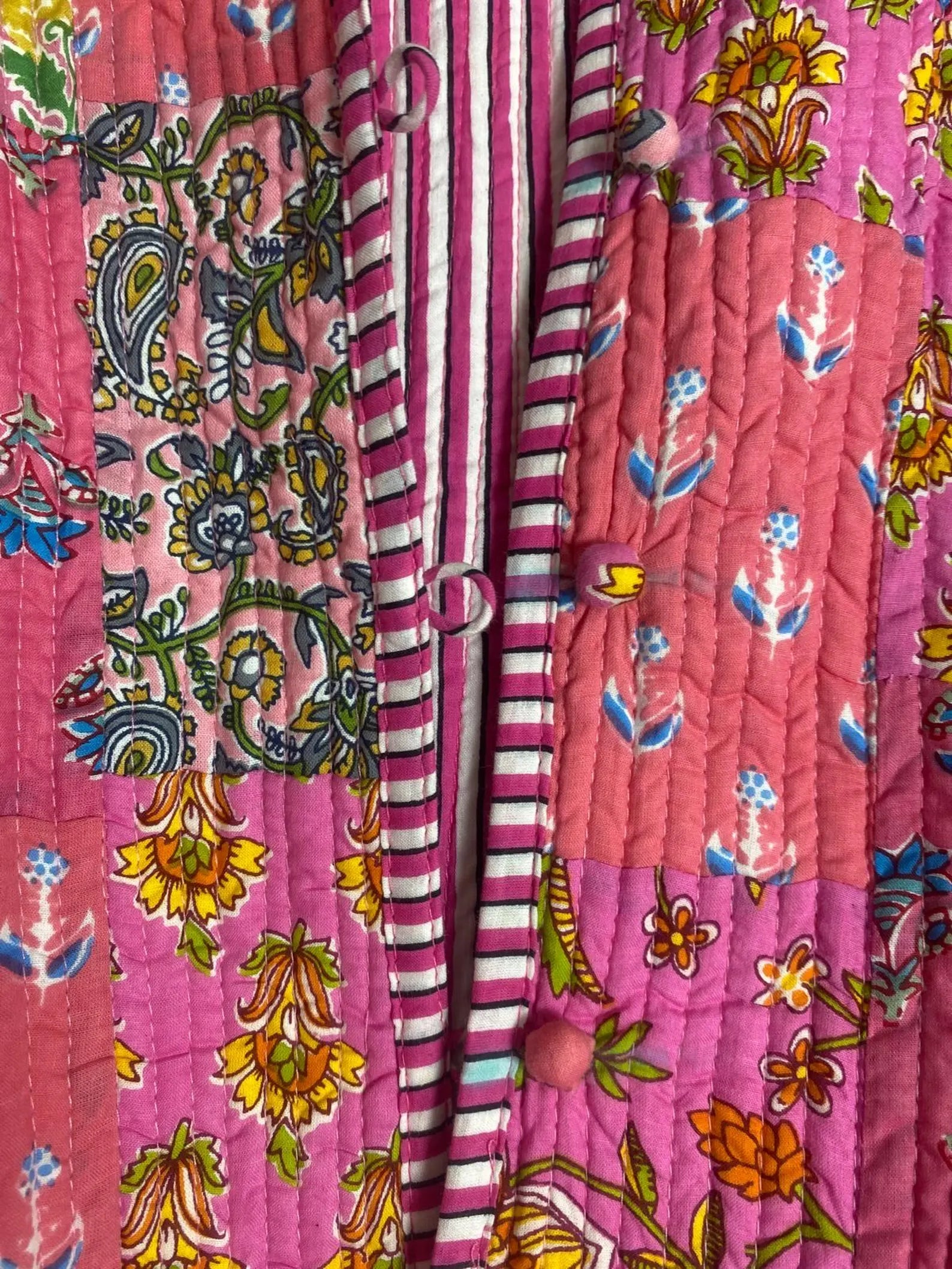 Boho Quilted Patchwork Jacket, Cotton kantha Jacket, Vintage Black Cotton Quilted Jacket, Reversible Women's Boho Coat, sustainable Gift (Copy) (Copy)