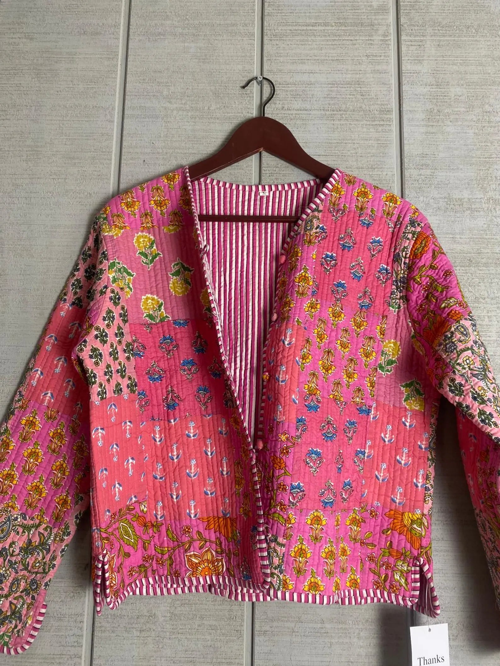 Boho Quilted Patchwork Jacket, Cotton kantha Jacket, Vintage Black Cotton Quilted Jacket, Reversible Women's Boho Coat, sustainable Gift (Copy) (Copy)