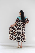 Load image into Gallery viewer, African Kaftan Dress, Print Caftan Dress, Crepe Kaftan, Comfy Dress, Plus Size Clothing, Abaya Dress, Women Loungewear, Morocco Kaftan, Gift
