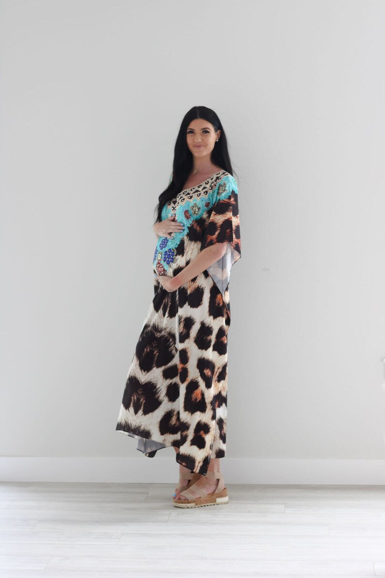 African Kaftan Dress, Print Caftan Dress, Crepe Kaftan, Comfy Dress, Plus Size Clothing, Abaya Dress, Women Loungewear, Morocco Kaftan, Gift