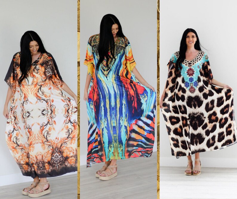 African Kaftan Dress, Print Caftan Dress, Crepe Kaftan, Comfy Dress, Plus Size Clothing, Abaya Dress, Women Loungewear, Morocco Kaftan, Gift
