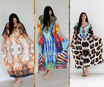 Load image into Gallery viewer, African Kaftan Dress, Print Caftan Dress, Crepe Kaftan, Comfy Dress, Plus Size Clothing, Abaya Dress, Women Loungewear, Morocco Kaftan, Gift
