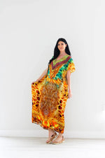 Load image into Gallery viewer, Silk Abaya Dress, Kaftan Loungewear for women
