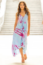 Load image into Gallery viewer, Blue vacation dress
