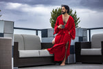 Load image into Gallery viewer, Red Men’s Kimono Robe | Valentine’s Day Gift, Luxury Bathrobe &amp; Loungewear
