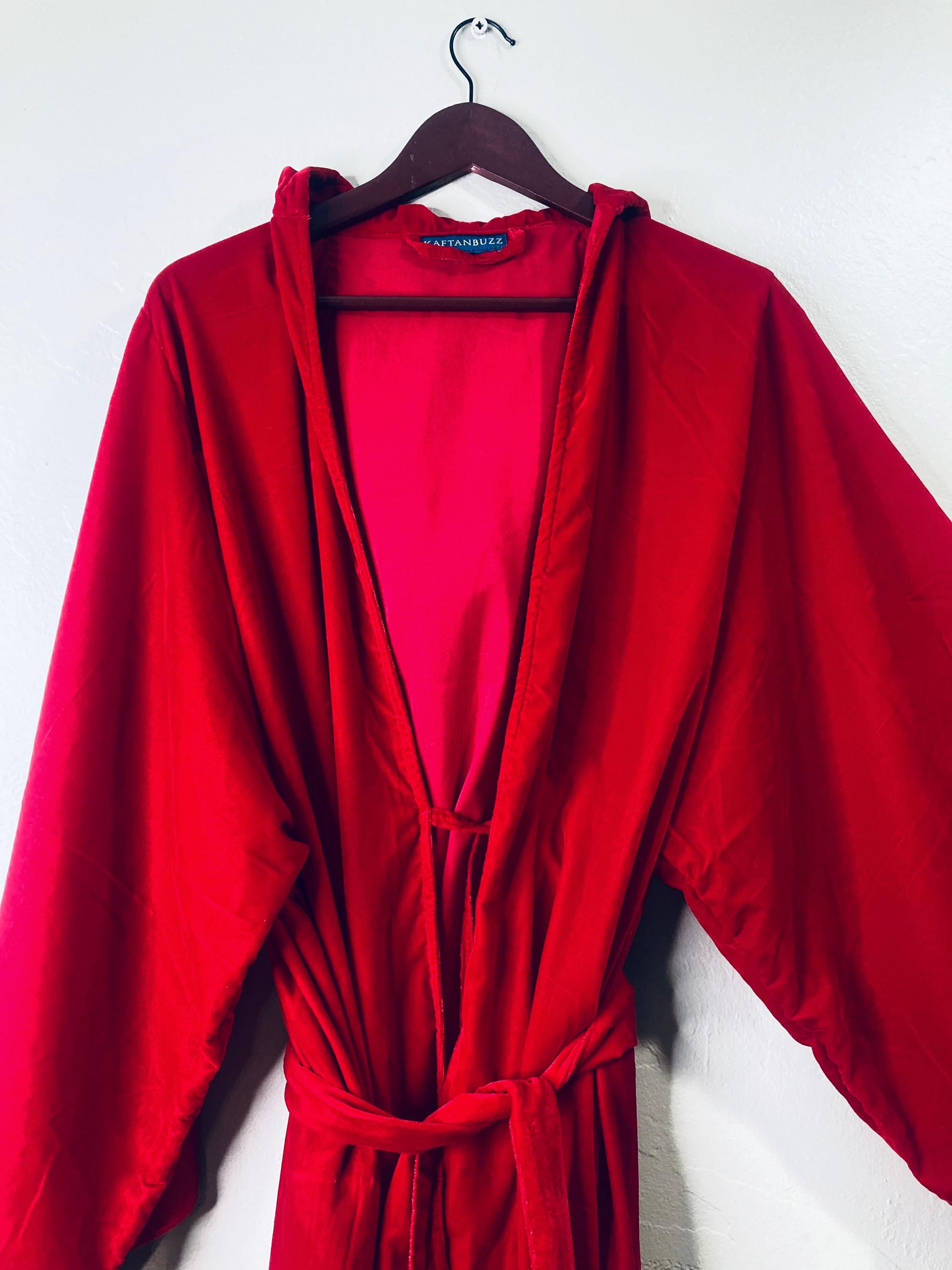 Men’s Velvet Kimono Robe with Hood | Luxurious Lounge & Groomsmen Gift