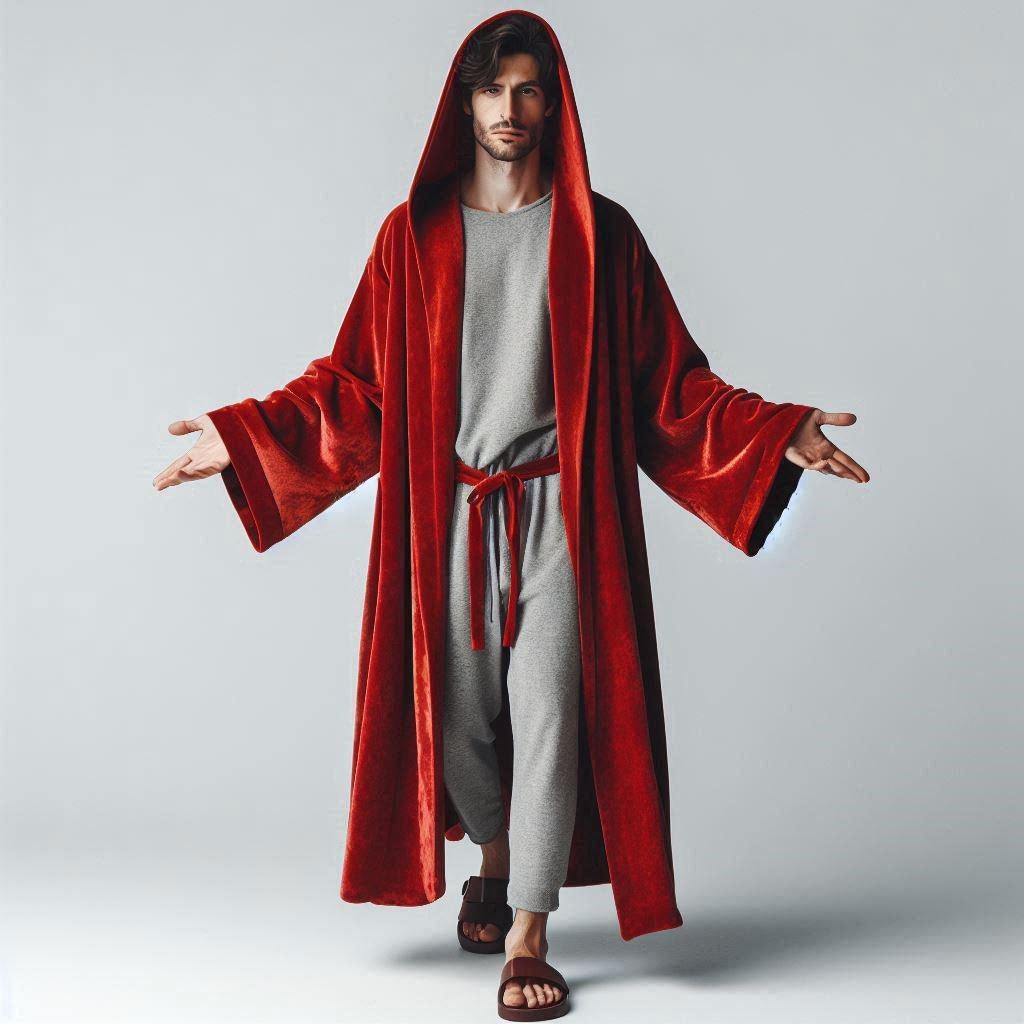Men’s Velvet Kimono Robe with Hood | Luxurious Lounge & Groomsmen Gift