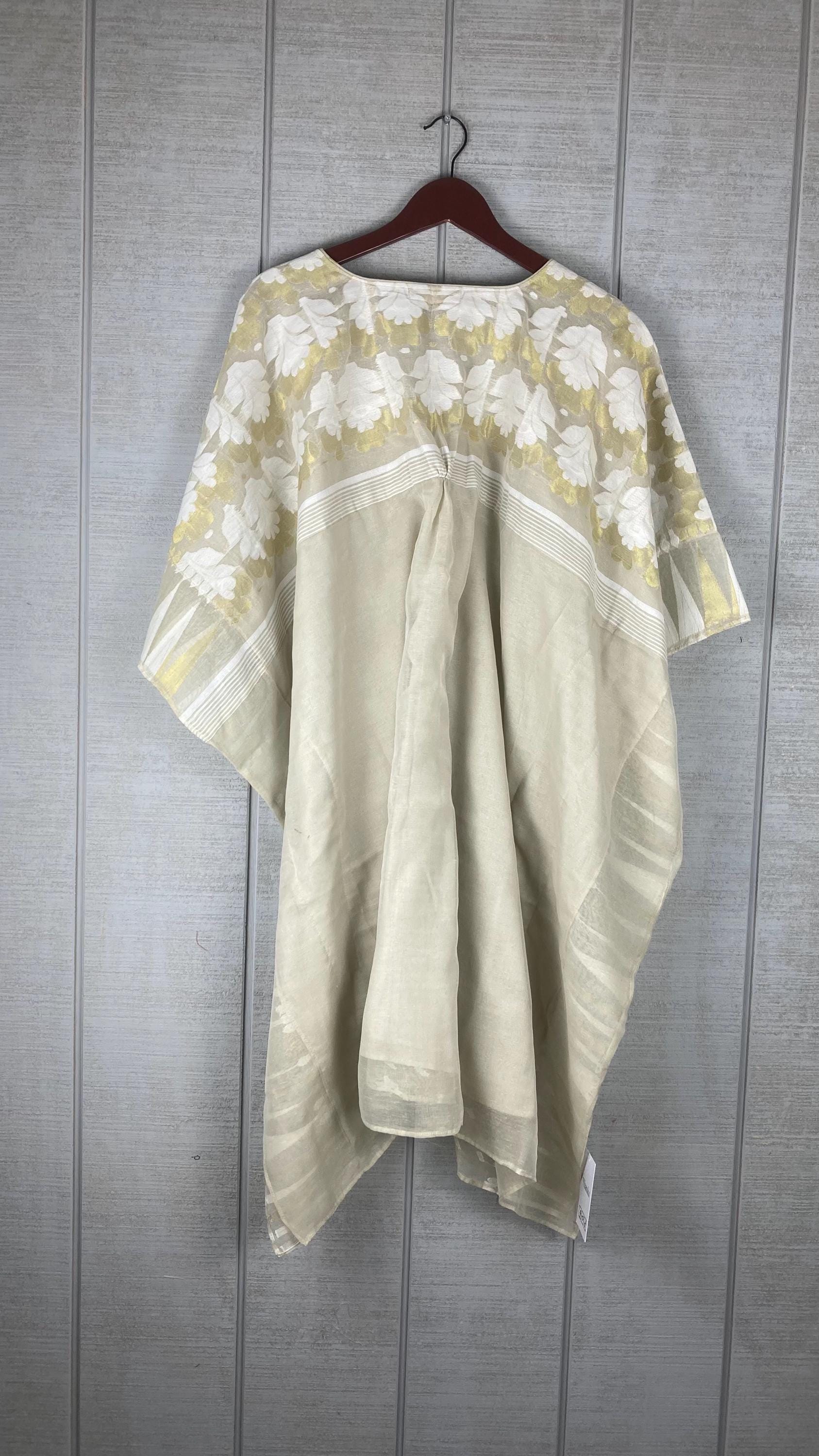 Cotton Caftan Short Dress | Plus Size Indian Floral Summer Kaftan