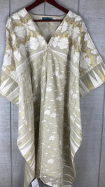 Load image into Gallery viewer, Cotton Caftan Short Dress | Plus Size Indian Floral Summer Kaftan
