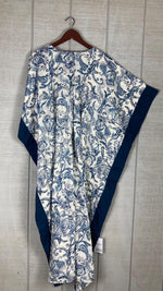 Load image into Gallery viewer, Blue Paisley Print Long Kaftan | Lightweight Boho Lounge &amp; Resort Dress

