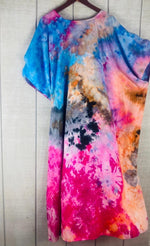 Load image into Gallery viewer, Hand-Dyed Rainbow Caftan | Boho Tie-Dye Plus Size Maxi Dress
