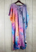 Load image into Gallery viewer, Hand-Dyed Galaxy Tie-Dye Caftan | Purple Pink Blue Plus Size Maxi Dress
