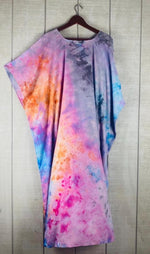 Load image into Gallery viewer, Hand-Dyed Galaxy Tie-Dye Caftan | Purple Pink Blue Plus Size Maxi Dress
