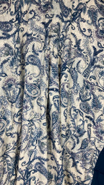 Load image into Gallery viewer, Blue Paisley Print Long Kaftan | Lightweight Boho Lounge &amp; Resort Dress
