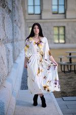 Load image into Gallery viewer, Long Loose Plus Size Kaftan Dress for Women | Oversized Luxury Vacation Outfit
