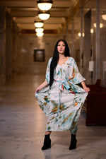 Load image into Gallery viewer, Tie Dye Plus Size Kaftan Dress | Oversized Luxury Vacation &amp; Fall Style Outfit
