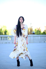 Load image into Gallery viewer, Long Loose Plus Size Kaftan Dress for Women | Oversized Luxury Vacation Outfit
