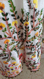 Load image into Gallery viewer, Embroidered Phulkari Kantha Cotton Silk Caftan Dress | Boho Resort Wear
