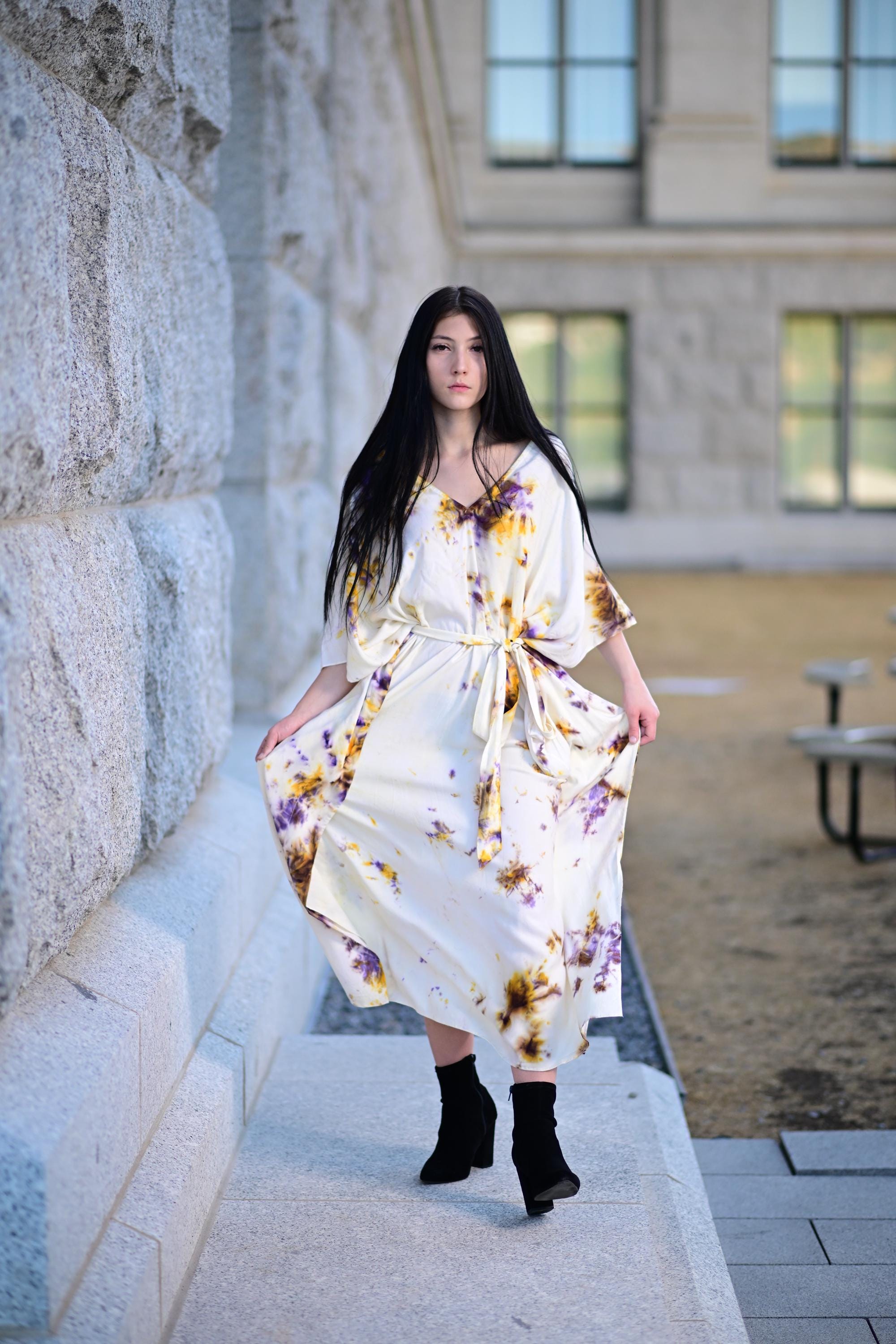 Long Loose Plus Size Kaftan Dress for Women | Oversized Luxury Vacation Outfit