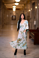 Load image into Gallery viewer, Tie Dye Plus Size Kaftan Dress | Oversized Luxury Vacation &amp; Fall Style Outfit
